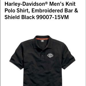 Harley-Davidson Knit Polo Embroidered Bar&Shield